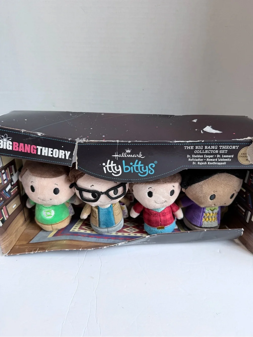 Hallmark itty bittys Plush Character Set - Green, Blue, Red, Purple